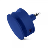 Usbepower AERO MINI Dubbel USB-laddare Stativ och Kabelspole för iPhone Blå