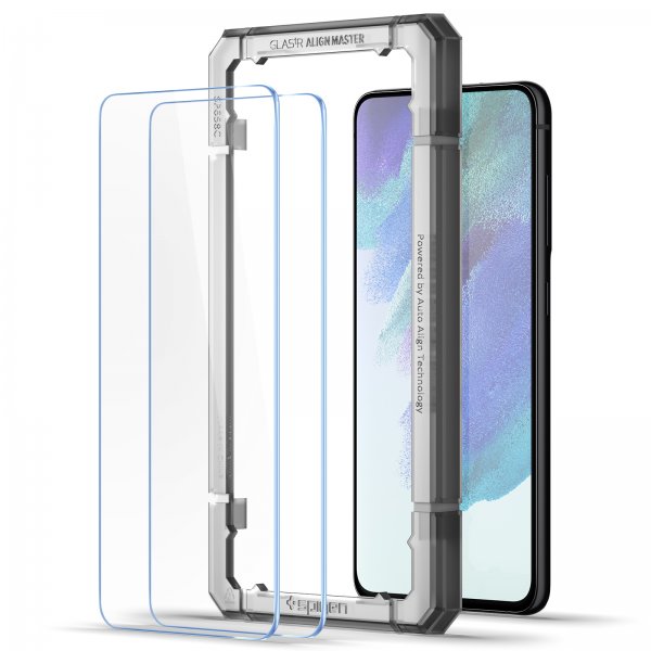 Spigen Samsung Galaxy S21 FE Skärmskydd GLAS.tR ALIGNmaster 2-pack