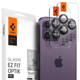Spigen iPhone 14/15/16/17 Pro & Pro Max Kameraskydd GLAS.tR EZ Fit Optik Pro 2-pack Svart