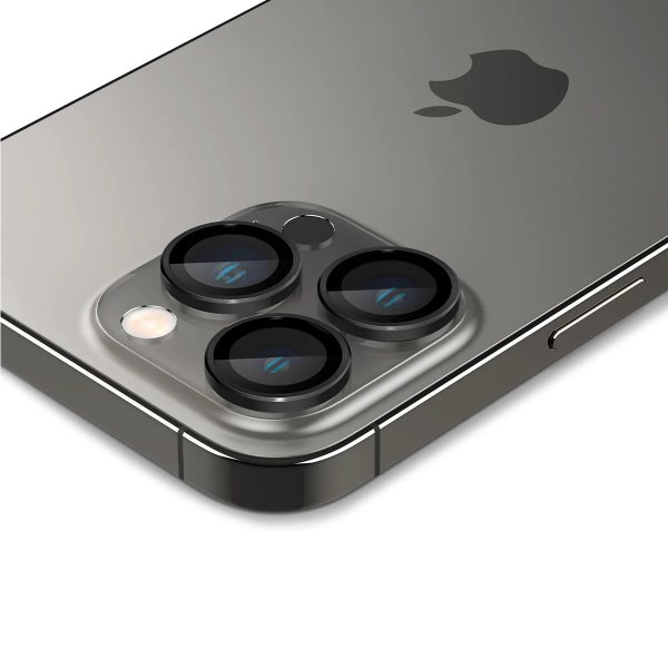 Spigen iPhone 14/15/16/17 Pro & Pro Max Kameraskydd GLAS.tR EZ Fit Optik Pro 2-pack Svart