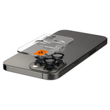 Spigen iPhone 14/15/16/17 Pro & Pro Max Kameraskydd GLAS.tR EZ Fit Optik Pro 2-pack Svart
