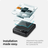 Spigen Samsung Galaxy Z Flip 5 Skärmskydd GLAS.tR EZ Fit 2-pack
