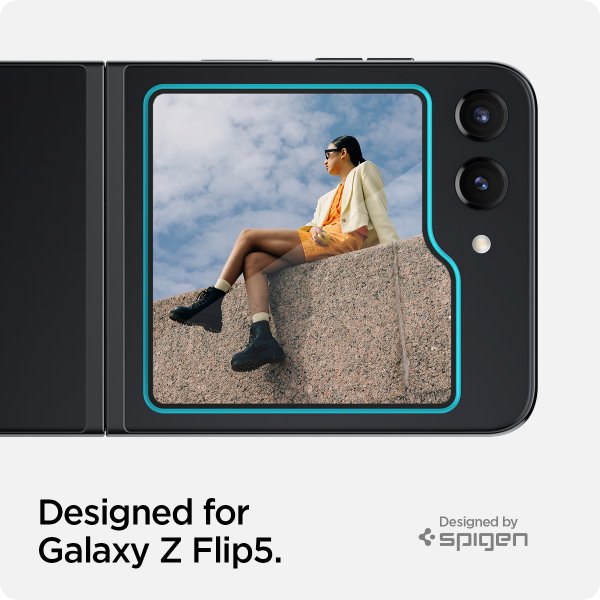Spigen Samsung Galaxy Z Flip 5 Skärmskydd GLAS.tR EZ Fit 2-pack