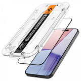 Spigen iPhone 15 Pro Max Skärmskydd GLAS.tR EZ Fit FC Svart 2-pack