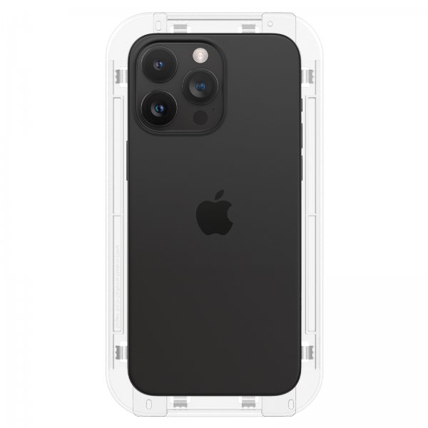 Spigen iPhone 15 Pro Max Skärmskydd GLAS.tR EZ Fit FC Svart 2-pack