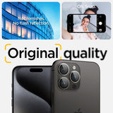 Spigen iPhone 14/15/16/17 Pro & Pro Max Kameraskydd GLAS.tR EZ Fit Optik Pro 2-pack Crystal Clear