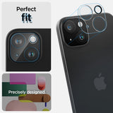 Spigen iPhone 14/15/14 Plus/15 Plus Kameraskydd Glas.tR Optik Crystal Clear 2-pack