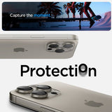 Spigen iPhone 15 Pro/iPhone 15 Pro Max Kameraskydd GLAS.tR EZ Fit Optik Pro 2-pack Natural Titanium