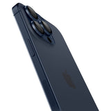 Spigen iPhone 15 Pro/iPhone 15 Pro Max Kameraskydd GLAS.tR EZ Fit Optik Pro 2-pack Blue Titanium
