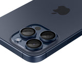 Spigen iPhone 15 Pro/iPhone 15 Pro Max Kameraskydd GLAS.tR EZ Fit Optik Pro 2-pack Blue Titanium