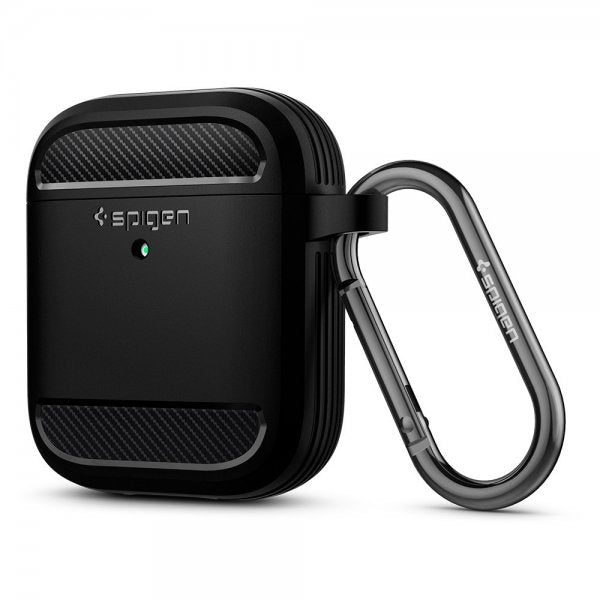 Spigen AirPods 1/2 Skal Rugged Armor Svart