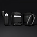 Spigen AirPods 1/2 Skal Rugged Armor Svart