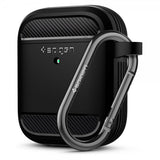 Spigen AirPods 1/2 Skal Rugged Armor Svart