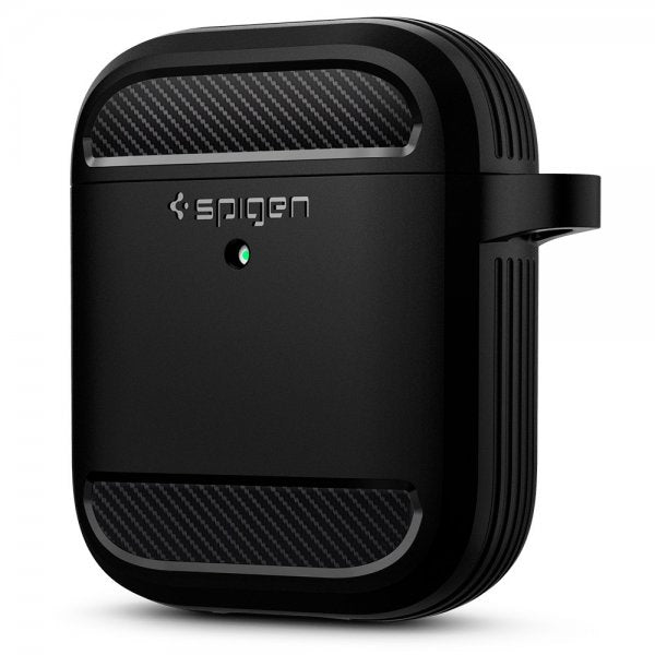 Spigen AirPods 1/2 Skal Rugged Armor Svart