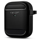 Spigen AirPods 1/2 Skal Rugged Armor Svart
