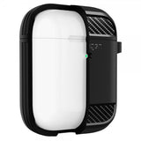 Spigen AirPods 1/2 Skal Rugged Armor Svart