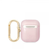 Guess AirPods 1/2 Skal Translucent Rosa