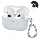Enkay AirPods 3 Skal i Silikon med Karbinhake Grå