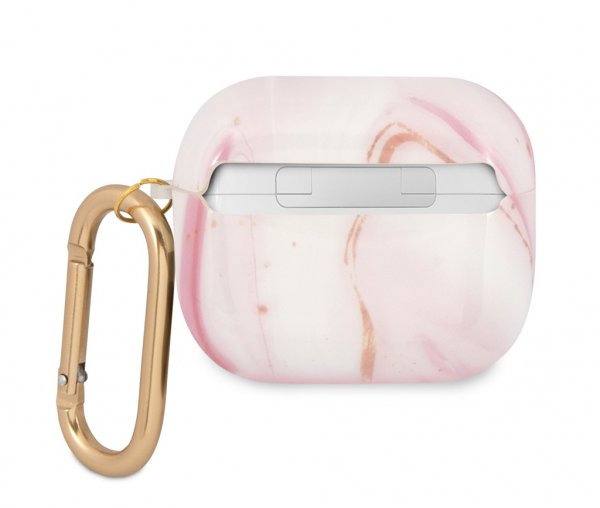 Guess AirPods 3 Skal Shiny Marble Rosa