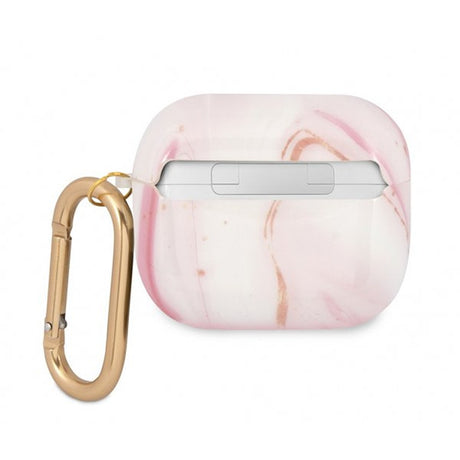 Guess AirPods 3 Skal Shiny Marble Rosa