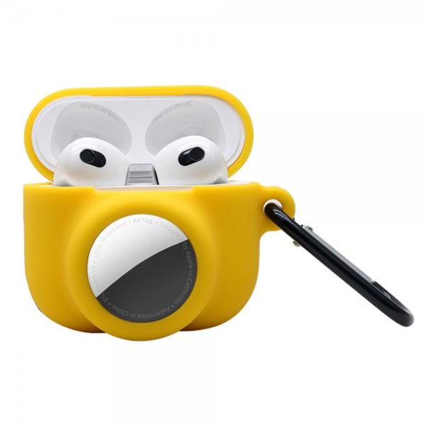 AirPods 3/AirTag Skal Silikon Gul