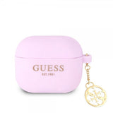 Guess AirPods 3 Skal Classic Logo 4G Charm Lila