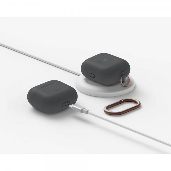 Elago AirPods 3 Skal Silicone Hang Case Mörkgrå