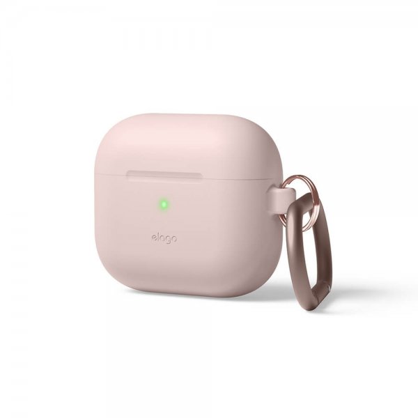 Elago AirPods 3 Skal Silicone Hang Case Sand Pink