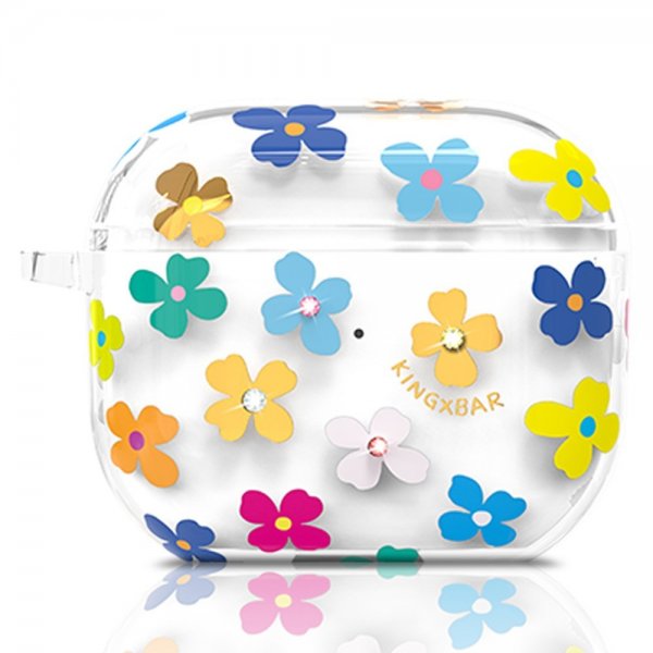 Kingxbar AirPods 3 Skal Sweet Series Färgglada Blommor