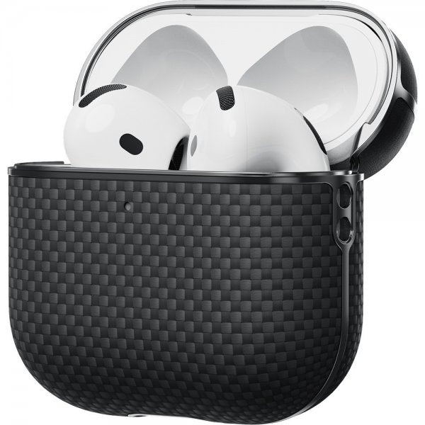 Pitaka AirPods 4 Skal Aramid Fiber Black/Grey