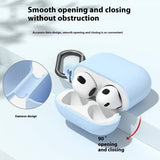 AirPods 4 Skal i Silikon med Karbinhake Vit