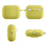 AirPods Pro 2 Skal i Silikon med Karbinhake Gul