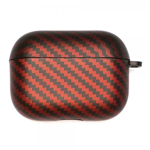 AirPods Pro 2 Skal Kolfibertextur Svart Röd