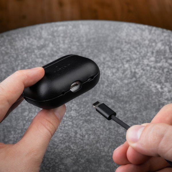 Fixed AirPods Pro 2 Skal PodsLeather MagSafe Svart