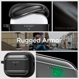 Spigen AirPods Pro 2 Skal Rugged Armor Matte Black