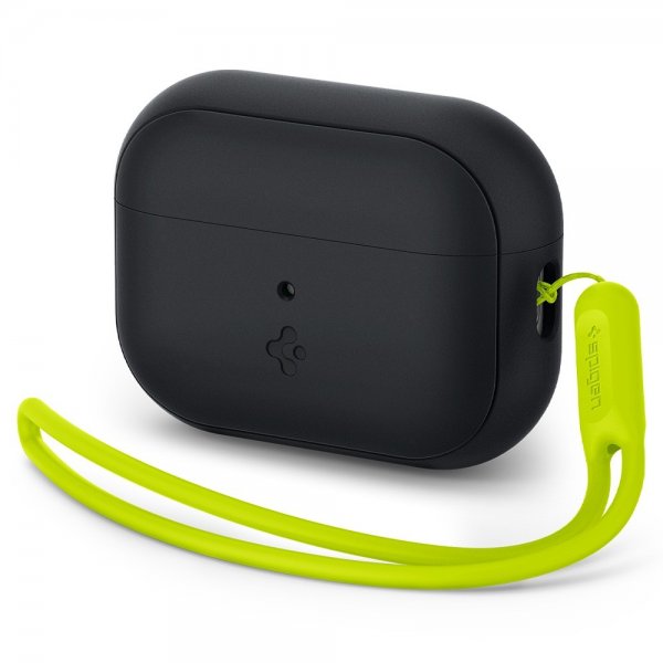 Spigen AirPods Pro 2 Skal Silicone Fit + Strap Svart
