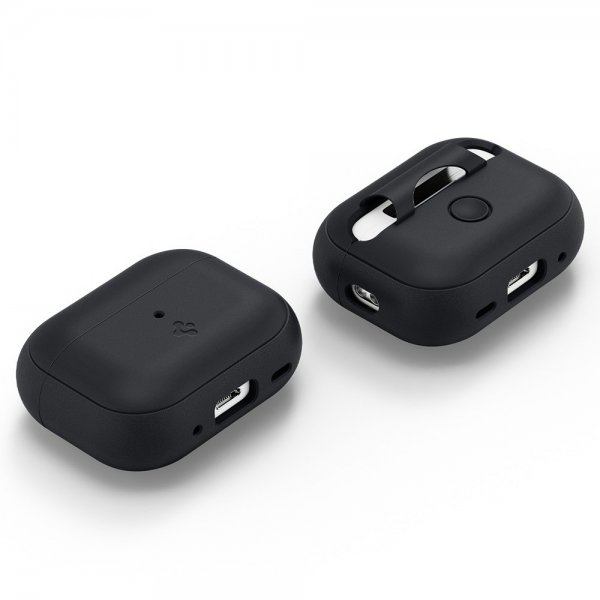 Spigen AirPods Pro 2 Skal Silicone Fit + Strap Svart