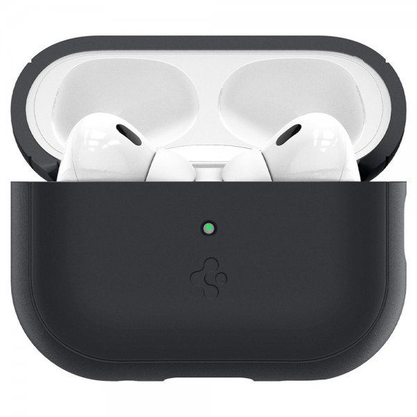 Spigen AirPods Pro 2 Skal Silicone Fit + Strap Svart