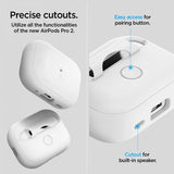 Spigen AirPods Pro 2 Skal Silicone Fit + Strap Vit