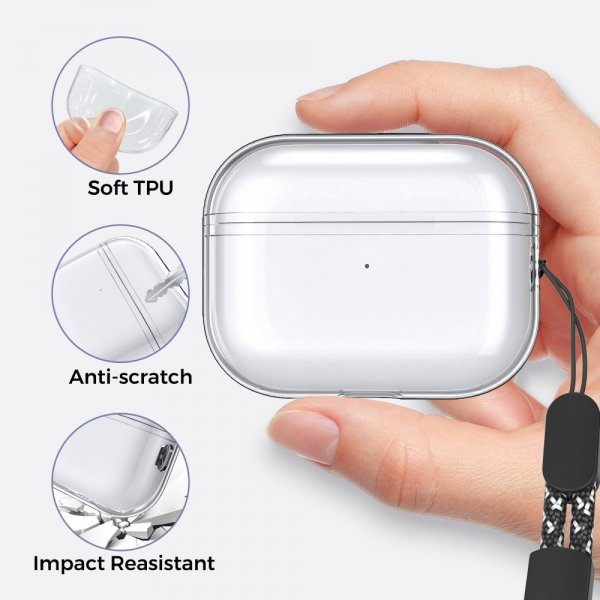 Ahastyle AirPods Pro 2 Skal Transparent