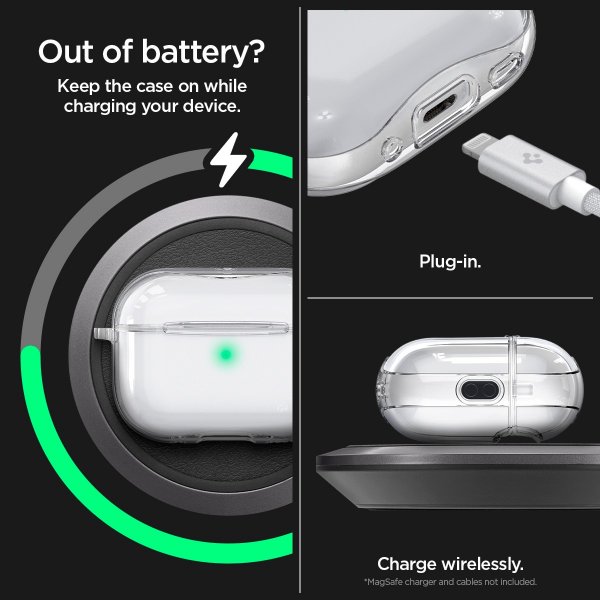 Spigen AirPods Pro 2 Skal Ultra Hybrid Crystal Clear