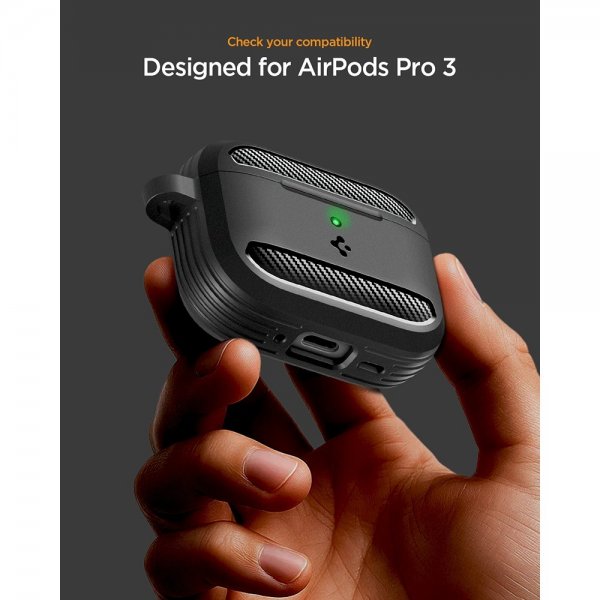 Spigen AirPods Pro 3 Skal Rugged Armor Matte Black
