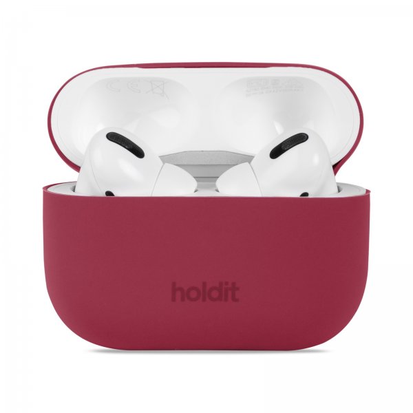 holdit AirPods Pro/AirPods Pro 2 Skal Silikon Red Velvet