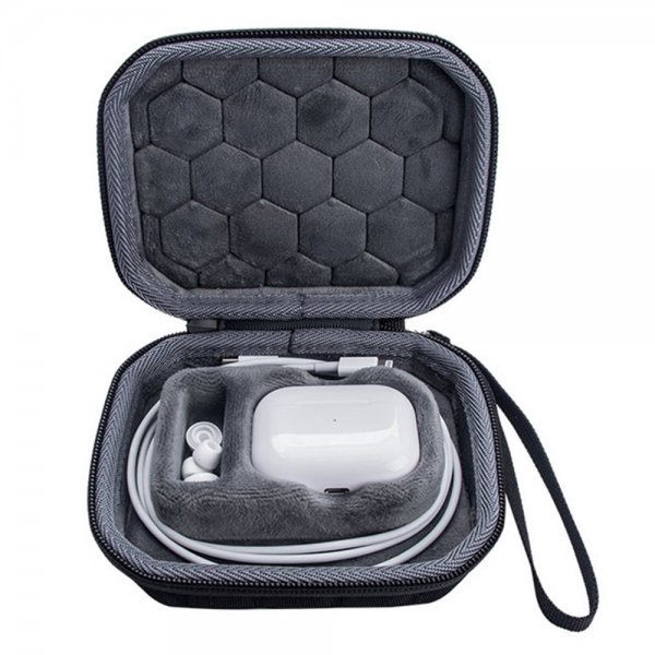 AirPods Pro/AirPods Pro 2 Väska med Dragkedja Svart