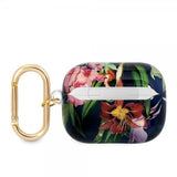 Guess AirPods Pro Skal Flower Print & Gold Hook Blå