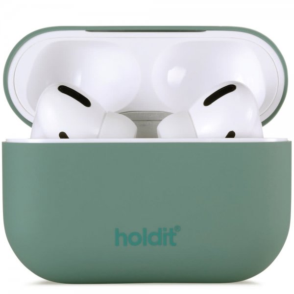holdit AirPods Pro/AirPods Pro 2 Skal Silikon Moss Green