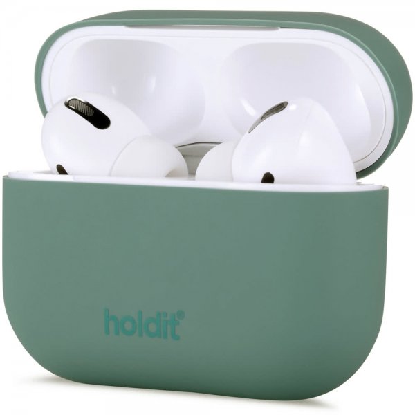 holdit AirPods Pro/AirPods Pro 2 Skal Silikon Moss Green