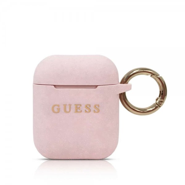 Guess AirPods (1/2) Skal med Logo Rosa