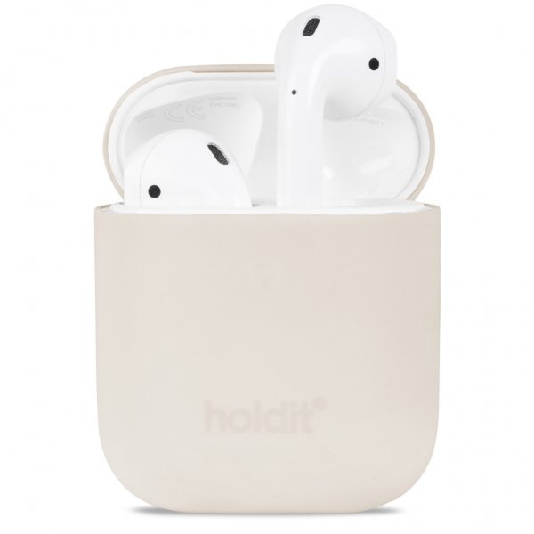 holdit AirPods (1/2) Skal Silikon Nygård Light Beige