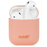 holdit AirPods (1/2) Skal Silikon Pink Peach